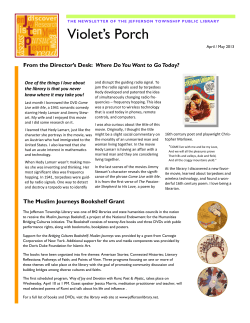 April 2013 - Jefferson Township Public Library