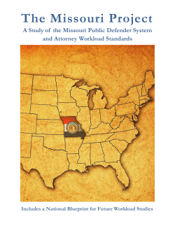 The Missouri Project: A Study of the Missouri Public Defender