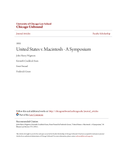 United States v. Macintosh - A Symposium