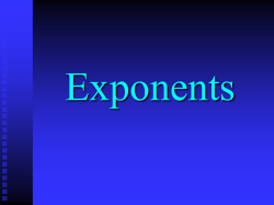 Exponents
