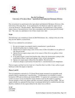 Dee-Zol Test Report University of Nevada at Reno &ndash; Agricultural and