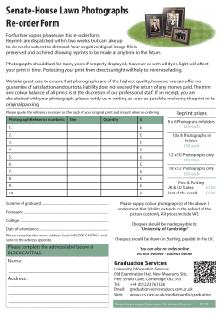 Senate-House Lawn Photographs Re