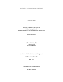 Modifications to Diversion Dams on Hobble Creek