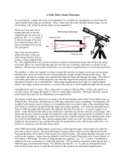 A Little More About Telescopes