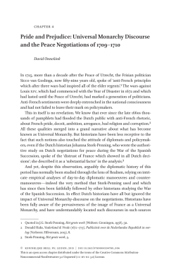 Pride and Prejudice: Universal Monarchy Discourse and the Peace