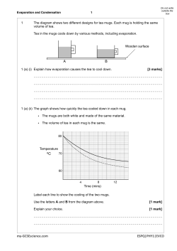 4. AQA P1 Evaporation and Condensation Questions