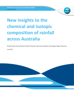 New insights to the chemical and isotopic composition of rainfall