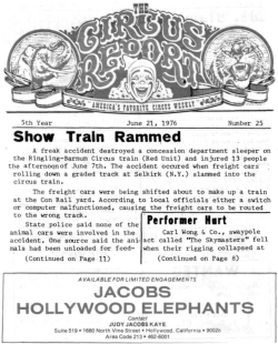 Circus Report, June 21, 1976, Vol. 5, No. 25