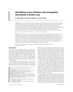Identifying crack initiation and propagation thresholds in brittle rock