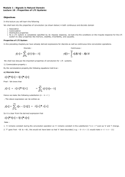 Properties of LTI Systems