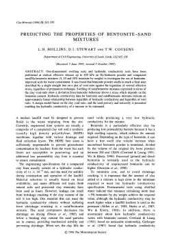 PREDICTING THE PROPERTIES OF BENTONITE