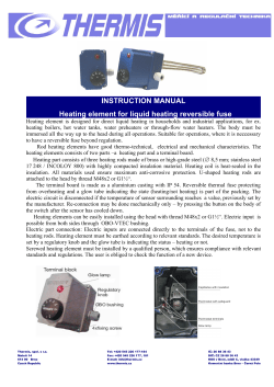 INSTRUCTION MANUAL Heating element for liquid heating