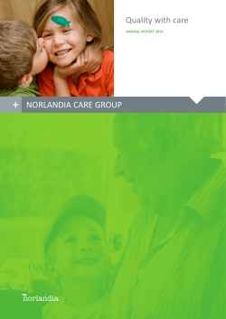 Quality with care NORLANDIA CARE GROUP