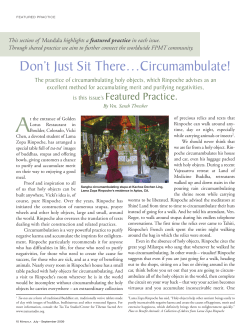 Don`t Just Sit There&hellip;Circumambulate!