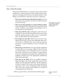 Day 1: Flip The Script