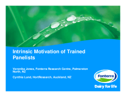 Intrinsic Motivation of Trained Panelists