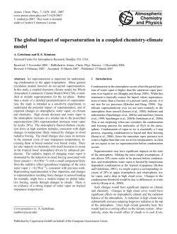 The global impact of supersaturation in a coupled chemistry