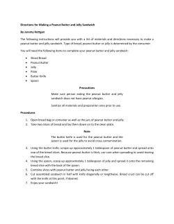 Directions for Making a Peanut Butter and Jelly Sandwich By Jeremy