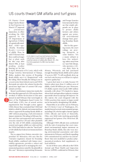 US courts thwart GM alfalfa and turf grass