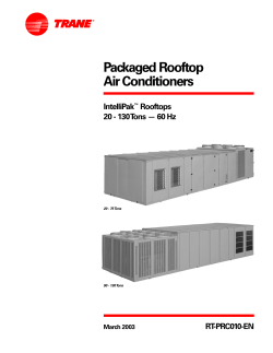 Packaged Rooftop Air Conditioners