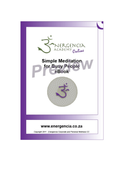 Preview Simple Meditation for Busy People