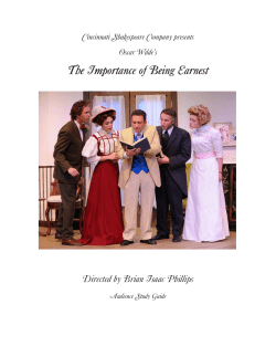 The Importance of Being Earnest The Importance of Being Earnest