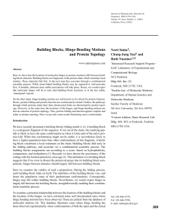 Building Blocks, Hinge-Bending Motions and Protein Topology. J