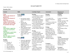 Curriculum Map