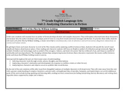 7th Grade English Language Arts Unit 2