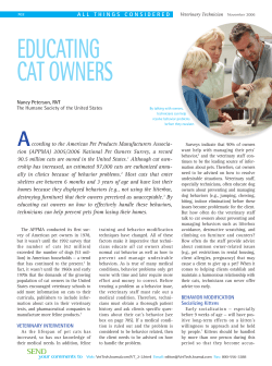 educating cat owners - The Humane Society of the United States