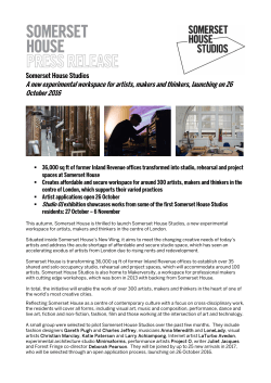 A new experimental workspace for artists, makers and thinkers
