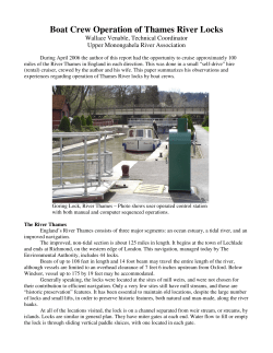 Boat Crew Operation of Thames River Locks