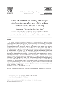 Effect of temperature, salinity and delayed attachment on