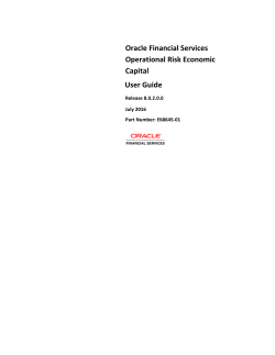 Oracle Financial Services Operational Risk