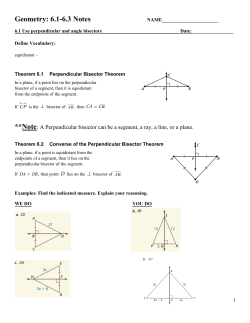 Geo Notes 6.1-6.3