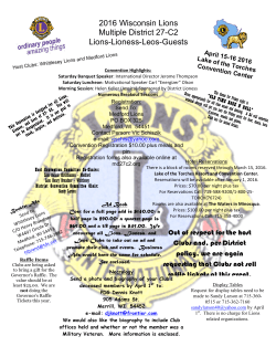 2016 Wisconsin Lions Multiple District 27-C2 Lions-Lioness