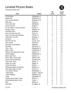 Leveled Picture Books