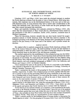 Ecological and Distributional Analysis of North American Birds