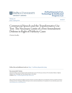 Commercial Speech and the Transformative Use Test