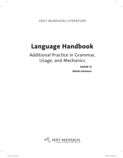 Language Handbook