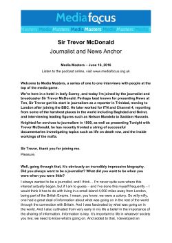 Sir Trevor McDonald Journalist and News Anchor