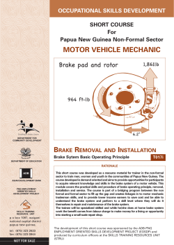 brake removal and installation brake sytem basic operating principle