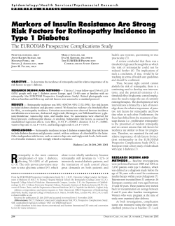 Markers of insulin resistance are strong risk factors