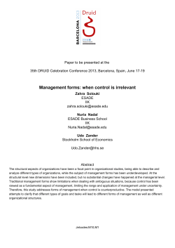 Management forms: when control is irrelevant