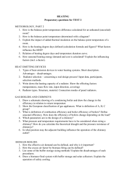 HEATING Preparatory questions for TEST 2 METEOROLOGY, PART