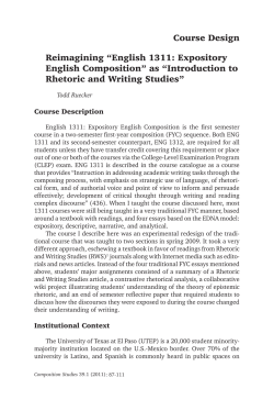 English 1311: Expository English Composition