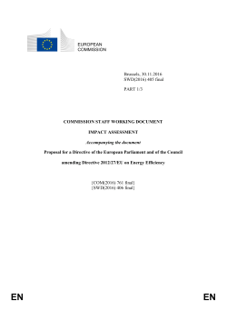 EUROPEAN COMMISSION Brussels, 30.11.2016 SWD(2016) 405