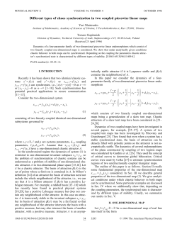 Different types of chaos synchronization in two coupled piecewise
