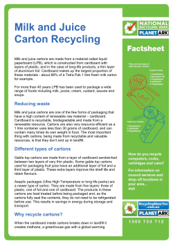 Milk and Juice Carton Recycling