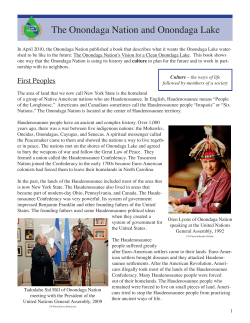 The Onondaga Nation and Onondaga Lake